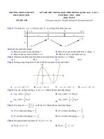 đề thi thử thptqg môn toán lần 1 truong chuyen phan boi chau nghe an