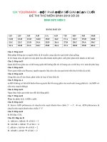 đáp án đề thi thử THPTQG môn sinh đề 05