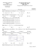 đề thi thử thptqg môn toán lần 1 truong thpt nam dan 2 nghe an