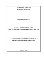 Quản lý nguồn nhân lực tại công ty TNHH MTV thăng long GTC 