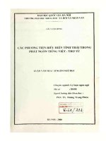 Các phương tiện biểu hiện tình thái trong phát ngôn tiếng việt   trợ từ 