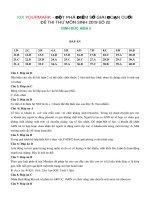 đáp án đề thi thử THPTQG môn sinh đề 03