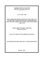 Hoàn thiện hệ thống đánh giá công việc của cán bộ nhân viên kinh doanh tại khối khách hàng doanh nghiệp, ngân hàng TMCP đại chúng việt nam 