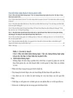 Câu hỏi thảo luận Quản lí dự án phát triển