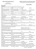 Đề kiểm tra môn Sinh