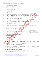 CHỦ ĐỀ ÔN THI HSG TOÁN 10