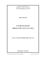 Luận văn vấn đề nữ quyền trong sáng tác của y ban 