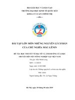 Bài tập lớn môn những nguyên lý cơ bản của chủ nghĩa mác lênin  Thuyết địa tô