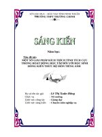 SÁNG KIẾN một số GIẢI PHÁP KÍCH THÍCH TÍNH TÍCH CỰCTRONG HOẠT ĐỘNG học tập đối với học SINH HỎNG KIẾN THỨC  