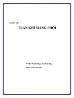 TRÀN KHÍ MÀNG PHỔI Ở TRẺ EM, Đ H Y DƯỢC TP HCM, CHUYÊN ĐỀ BSNT