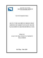 Quản lý thu bảo hiểm xã hội bắt buộc khối doanh nghiệp ngoài quốc doanh tại Bảo hiểm xã hội thành phố Đà Nẵng