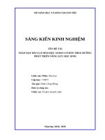 Soạn dạy bài clo hóa học 10 ban cơ bản theo hướng phát triển năng lực học sinh 