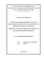 A study on english learning goals and motivation of the second – year students at military academy of logistics 