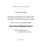 Luận văn thạc sỹ - Đánh giá sự hài lòng của nhân viên tại công ty Kỹ thuật máy bay VAECO
