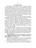 Nghiên cứu ứng dụng phẫu thuật nội soi điều trị ung thư tuyến giáp thể biệt hóa giai đọa sớm tại bệnh viện nội tiết trung ương tt tieng anh 