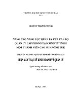 Luận văn thạc sỹ - Nâng cao năng lực quản lý của cán bộ quản lý cấp phòng tại Công ty TNHH MTV cao su Krông Buk