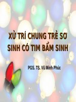 XỬ TRÍ CHUNG TRẺ SƠ SINH CÓ TIM BẨM SINH, ĐH Y DƯỢC TP HCM