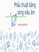 Phẫu thuật bằng sóng siêu âm Nguyễn Công Trình