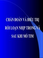CHẨN ĐOÁN VÀ ĐIỀU TRỊ RỐI LOẠN NHỊP TRONG VÀ SAU KHI MỔ TIM, Đ H Y DƯỢC TP HCM
