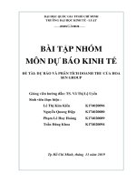 Báo cáo dự báo kinh tế tập đoàn Hoa Sen, ngành Kinh tế đối ngoại, đại học kinh tế luật