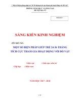 SKKN mầm non một số biện pháp giúp trẻ 24 36 tháng tích cực tham gia hoạt động với đồ vật