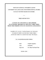 A study on conceptual metaphors in economic reports in the new york times from the perspective of cognitive liguistics 
