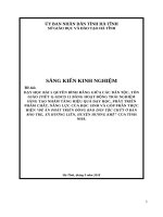 hoạt động trải nghiệm sáng tạo nhằm tăng hiệu quả dạy học, phát triển phẩm chất, năng lực của học sinh và góp phần thực hiện 