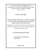 A study on difficulties that 11th grade students at nguyen viet xuan high school encounter when learning listening skills 