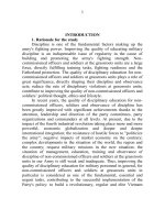 Nâng cao chất lượng giáo dục kỷ luật cho hạ sĩ quan, binh sĩ ở đơn vị cơ sở quân đội nhân dân việt nam hiện nay tt tieng anh 