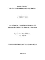 SỬ DỤNG cây KHOAI mì (sắn) để PHÁT TRIỂN CHĂN NUÔI dê ở AN GIANG, VIỆT NAM tt tiếng anh 