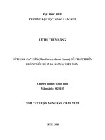 SỬ DỤNG cây KHOAI mì (sắn) để PHÁT TRIỂN CHĂN NUÔI dê ở AN GIANG, VIỆT NAM tt 