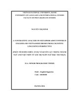 A contrastive analysis on metaphor about power in english and vietnamese idioms from cognitive linguistics perspective 