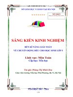SKKN rèn kĩ năng giải toán về chuyển động đều cho học sinh lớp 5 