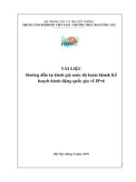 TÀI LIỆU Hướng dẫn tự đánh giá mức độ hoàn thành Kế hoạch hành động quốc gia về IPv6