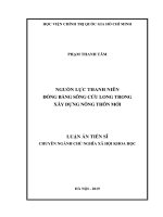 NGUỒN LỰC THANH NIÊN ĐỒNG BẰNG SÔNG CỬU LONG TRONG XÂY DỰNG NÔNG THÔN MỚI