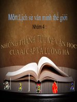THUYẾT TRÌNH LỊCH SỬ VĂN MINH THẾ GIỚI