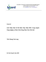 Chuyên đề:Giới Thiệu Một Số Mô Hình Thực Hiện ĐMC Trong NgànhNông Nghiệp và Phát Triển Nông Thôn Trên Thế Giới