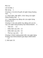 Nhập môn tài chính tiền tệ- ngân hàng thương mại