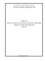 BÁO CÁO KẾT QUẢ TỰ ĐÁNH GIÁ CHẤT LƯỢNG CƠ SỞ GIÁO DỤC NGHỀ NGHIỆPTRƯỜNG CAO ĐẲNG Y DƯỢC PHÚ THỌ