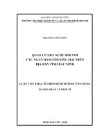 Quản Lý Nhà Nước Đối Với Các Ngân Hàng Thương Mại Trên Địa Bàn Tỉnh Bắc Ninh