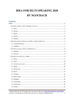 IDEAS FOR IELTS SPEAKING 2020 BY NGOCBACH