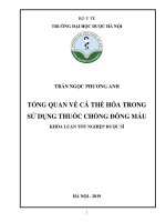 TRẦN NGỌC PHƢƠNG ANH TỔNG QUAN về cá THỂ hóa TRONG sử DỤNG THUỐC CHỐNG ĐÔNG máu KHÓA LUẬN tốt NGHIỆP dƣợc sĩ 
