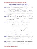 phát triển đề minh họa 2020 phần 9 ( THẦY HÀO KIỆT)