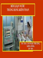 BÀI TẬP RỐI LOẠN NƯỚC ĐIỆN GIẢI TRẺ SƠ SINH, BV NHI ĐỒNG 1