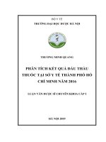 Phân tích kết quả đấu thầu thuốc tại sở y tế thành phố hồ chí minh năm 
