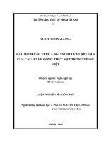 Đặc điểm cấu trúc – ngữ nghĩa và lập luận của câu đố về động thực vật trong tiếng việt 