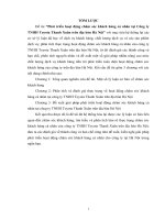 Phát triển hoạt động chăm sóc khách hàng cá nhân tại Công ty TNHH Toyota Thanh Xuân trên địa bàn Hà Nội