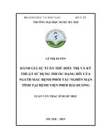 LÊ THỊ DUYÊN ĐÁNH GIÁ sự TUÂN THỦ điều TRỊ và kỹ THUẬT sử DỤNG THUỐC DẠNG hít của NGƢỜI mắc BỆNH PHỔI tắc NGHẼN mạn TÍNH tại BỆNH VIỆN PHỔI hải DƢƠNG LUẬN văn THẠC sĩ dƣợc học 