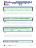 ĐỀ SỐ 1 -  PHÁT TRIỂN ĐỀ THI THAM KHẢO