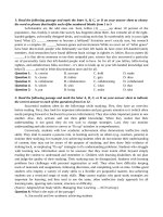 Đọc hiểu tiếng anh có đáp án 2020